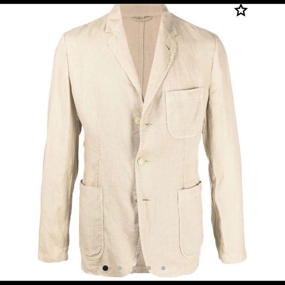Aspesi Samuraki Single Breasted Linen Blazer Sz 46 - Picture 2 of 11